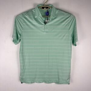 Ralph Lauren RLX Golf Performance Stretch Polo Shirt Mint Green Striped Large